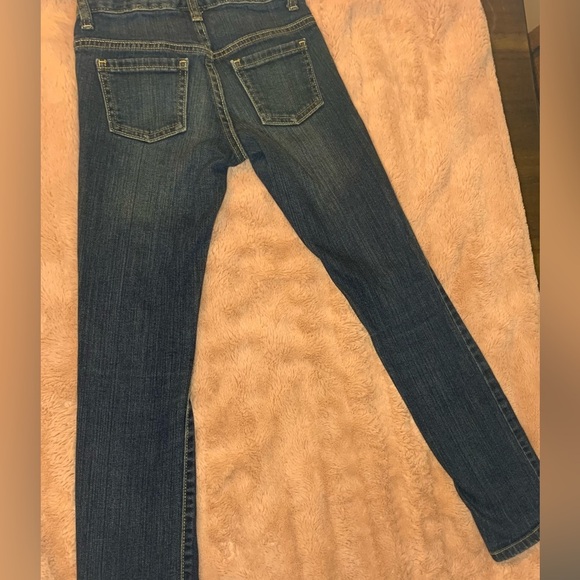 Old Navy Girls Size 8 Adjustable Waist Dark Wash  Skinny Jeans School Clothes - Picture 6 of 6